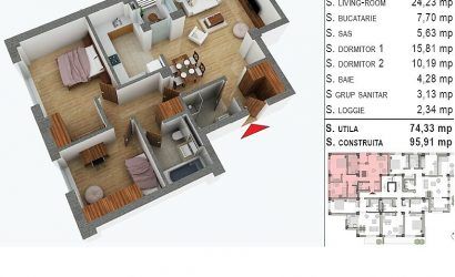 Constanta, Faleza Nord, Ap 3 camere, disponibl la et 1, 2 si 4 Solid Residence Maior Sofran