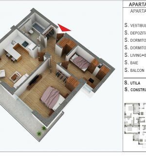 Constanta, Faleza Nord, Ap 3 camere, disponibl la et 1, 2, 3 si 4 Solid Residence Maior Sofran