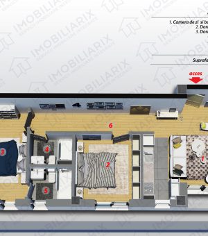 Tomis Plus, Apartament 3 camere cu loc de parcare, YOA Residence – 69 mp